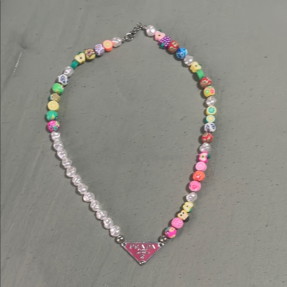 Colorful Beaded Necklace with Silver Accents